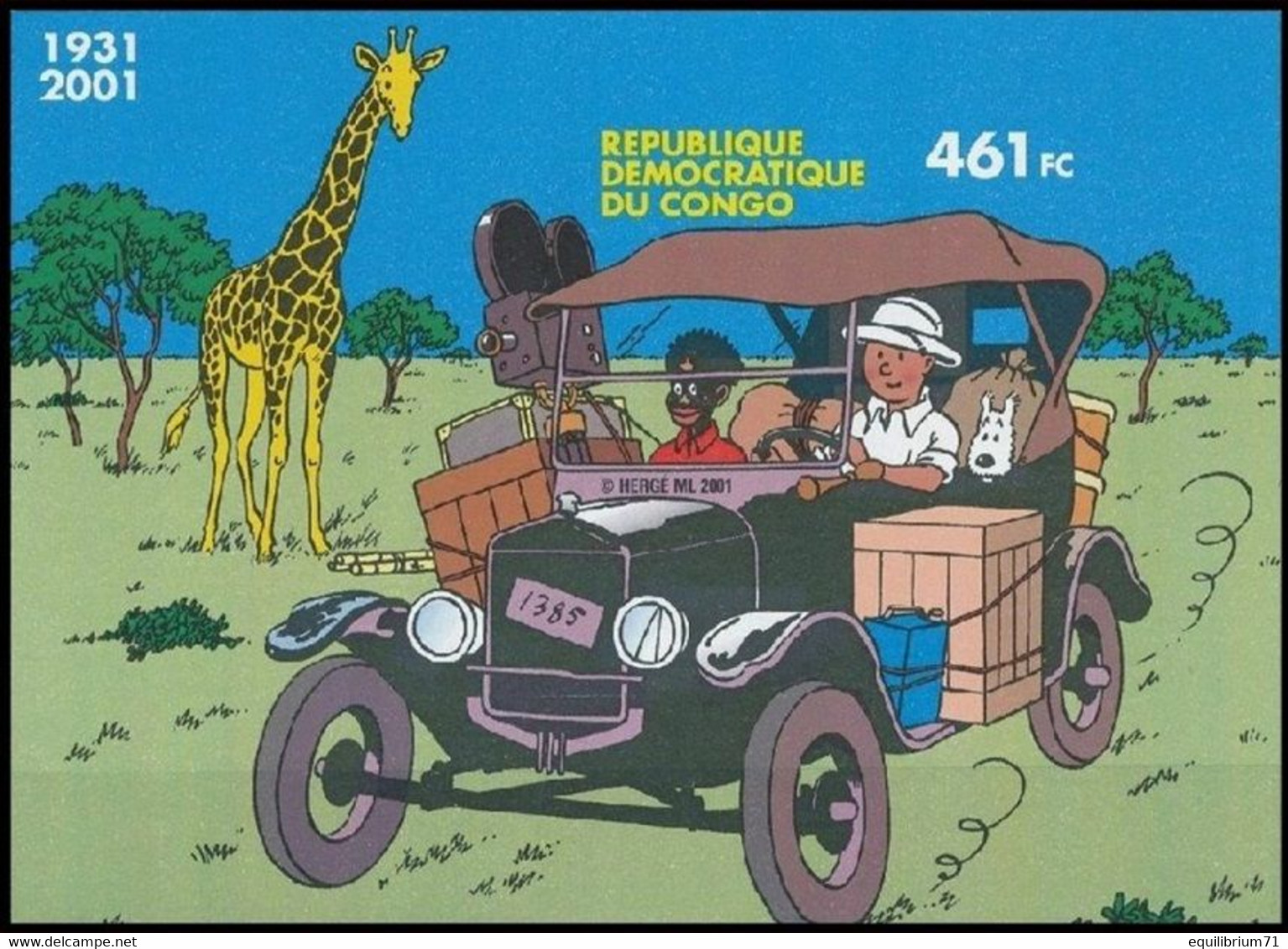 BL205A** (2093 ND / ONG) - Tintin Au Congo / Kuifje In Congo - CONGO - Philabédés