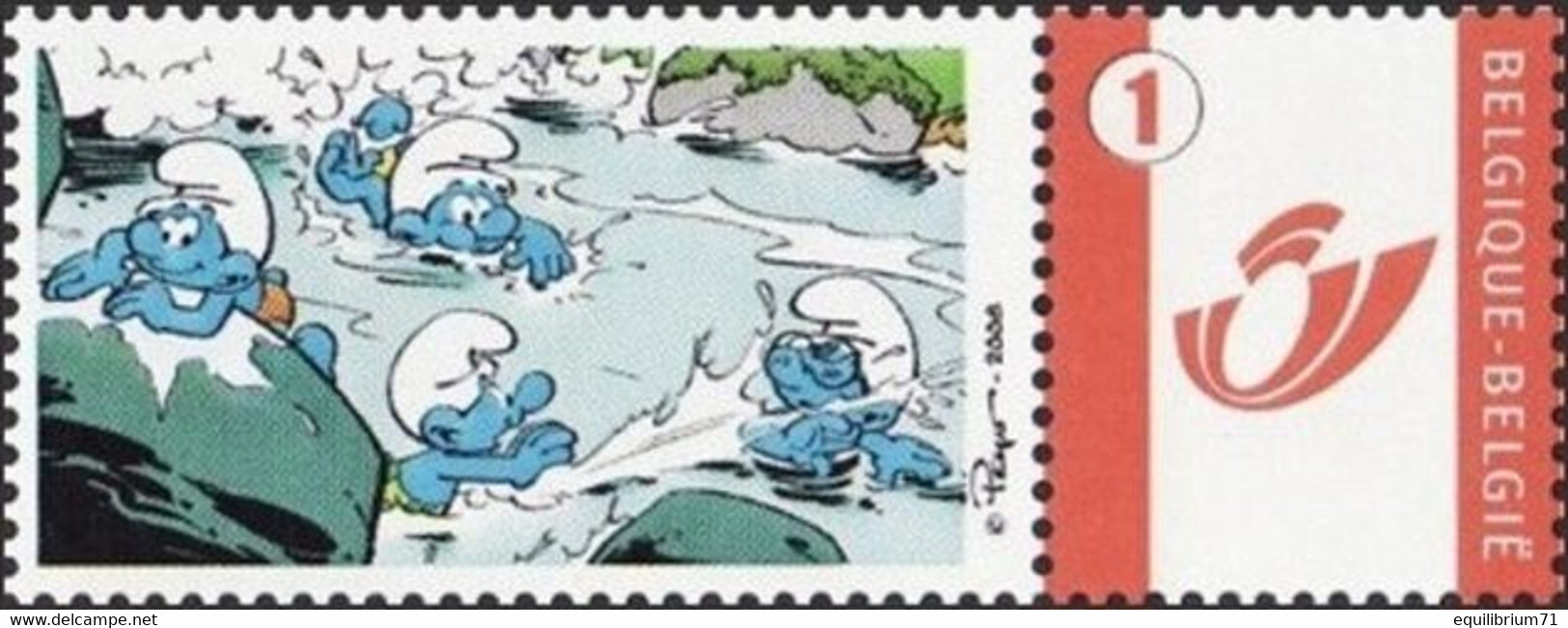 DUOSTAMP** / MY STAMP** - 50 Ans Des Schtroumpfs (2) / 50 Jaar De Smurfen (2) - Schlumpf - Smurf, Smurfy - Philabédés (comics)