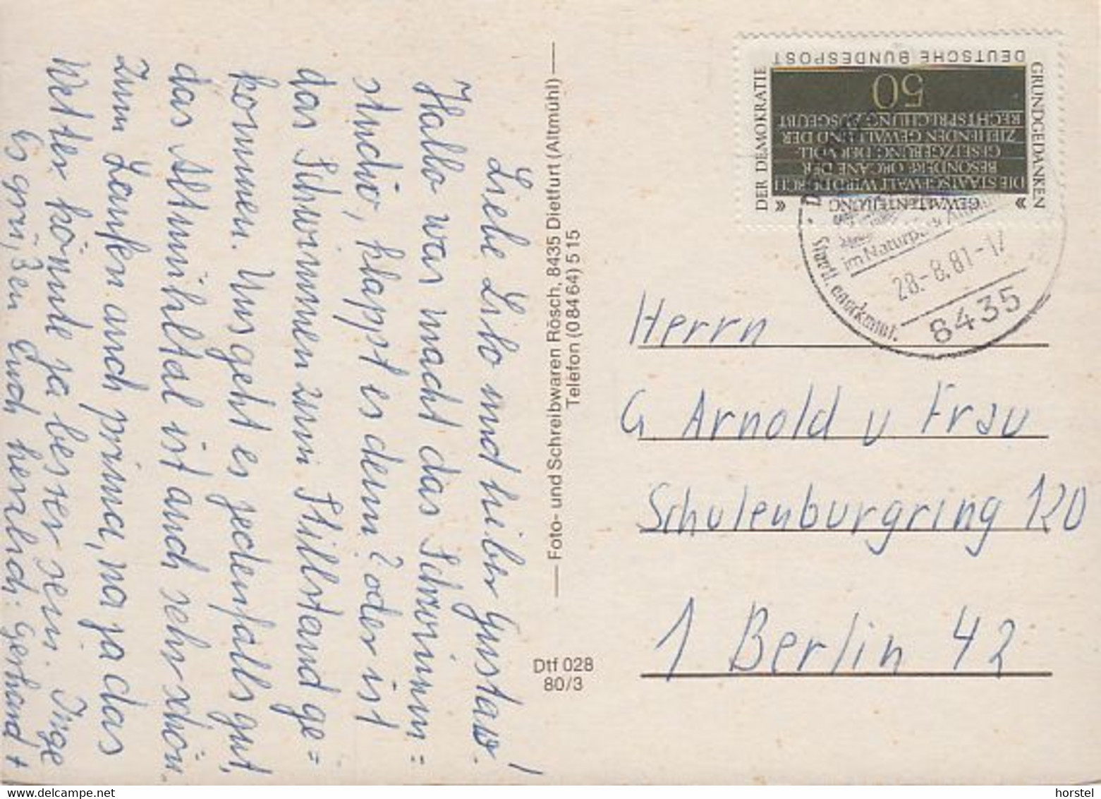 D-92345 Dietfurt (Altmühl) - Alte Anischten - Marktplatz - Cars - Opel - VW - Nice Stamps - Eichstaett