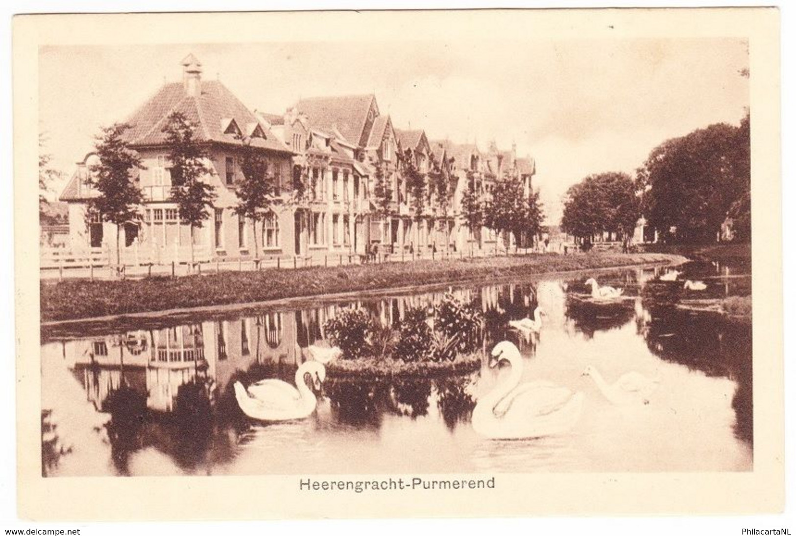 Purmerend - Heerengracht Met Getekende Zwanen - 1909 - Purmerend