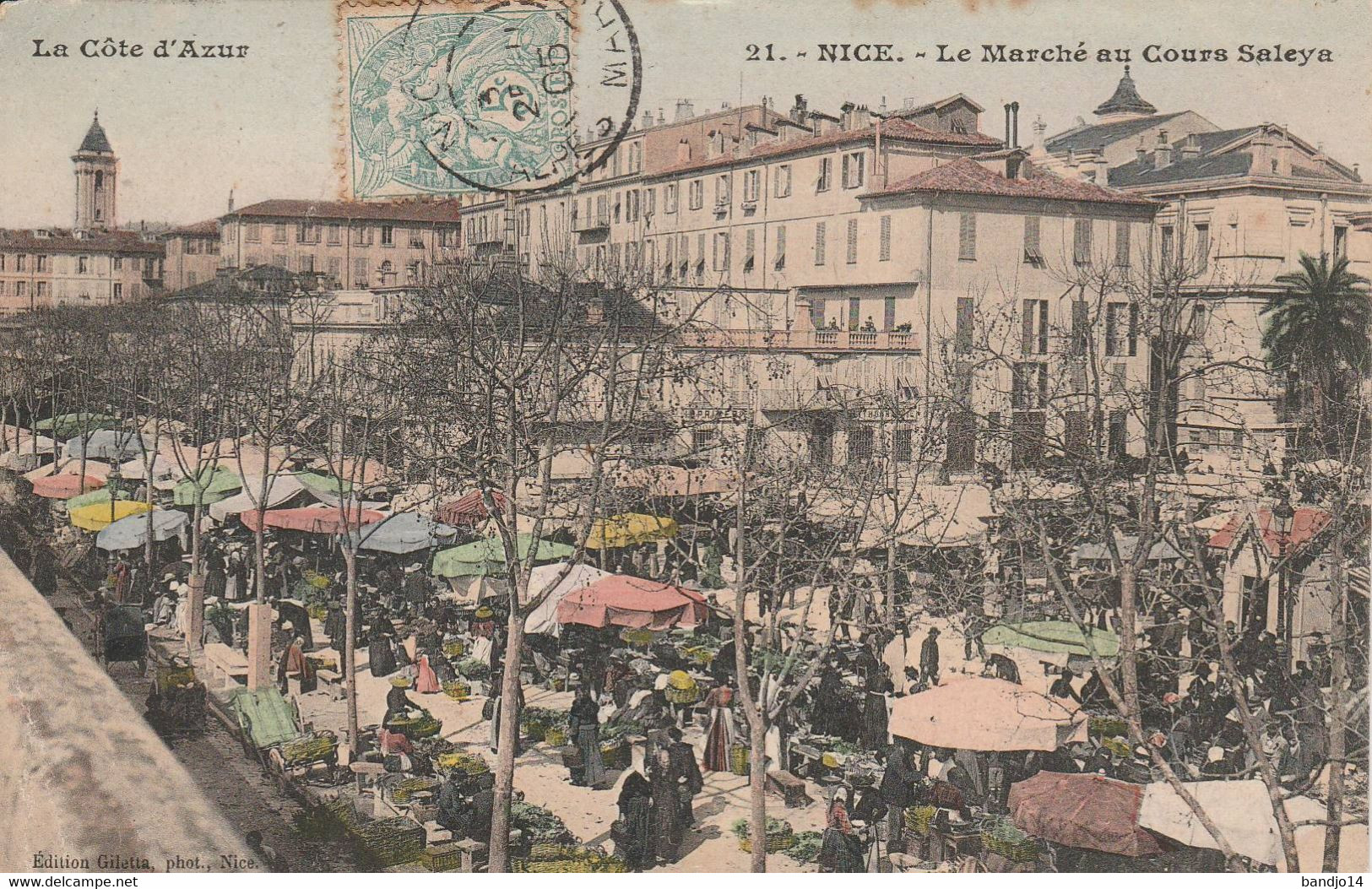 Nice1905   - Le Marché Au Cours Saleya- Scan Recto-verso - Marchés, Fêtes