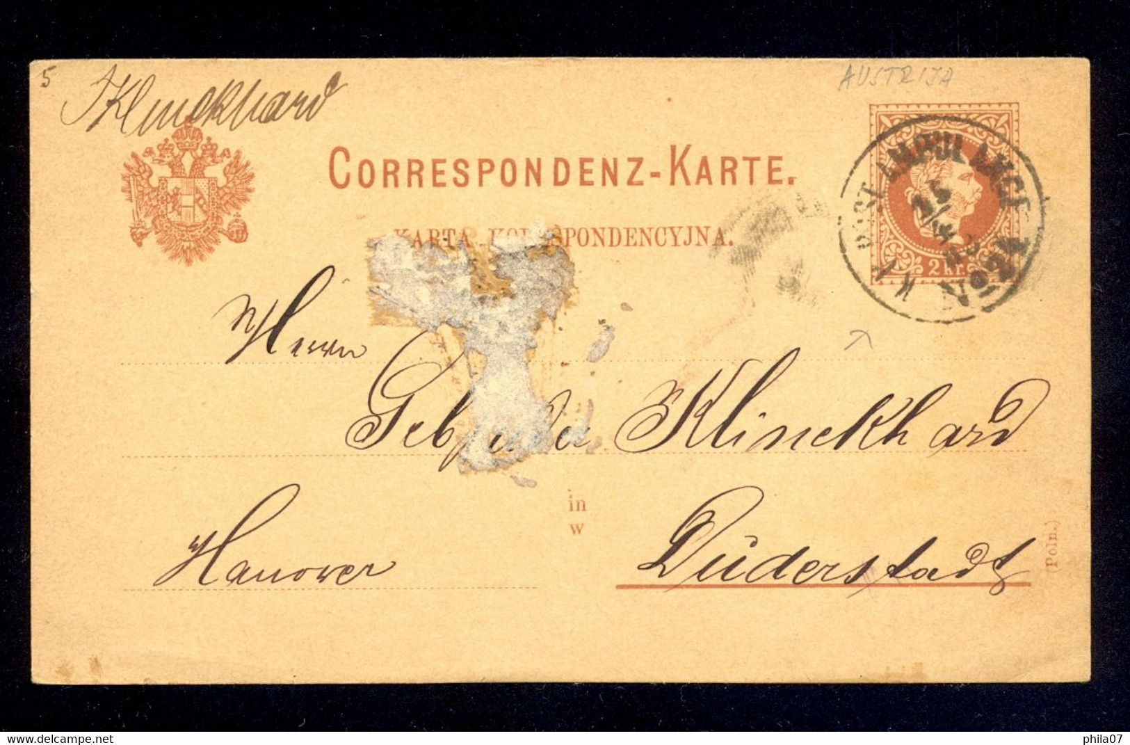 Austria - Stationery With Railway Track K.K. POSTAMBULANCE No. 24. - Altri & Non Classificati