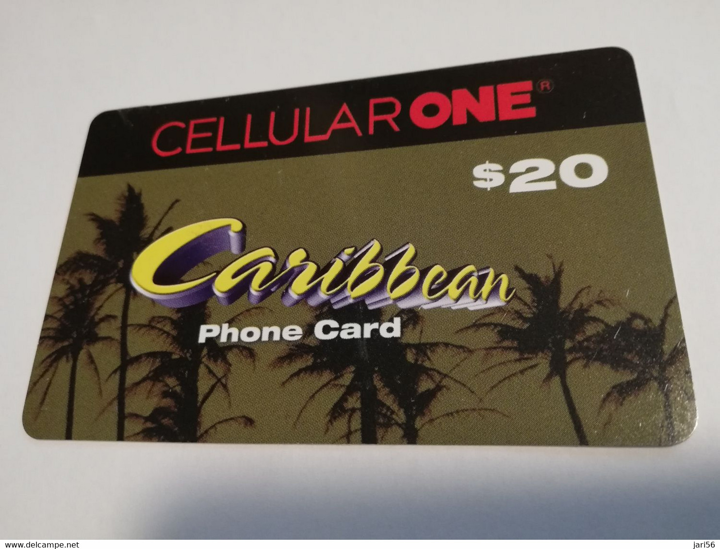 St MAARTEN  Prepaid  $10,- + $20,- CELLULAIR/ONE 2 CARDS PALMTREES          Fine Used Card  **4085** - Antillen (Nederlands)
