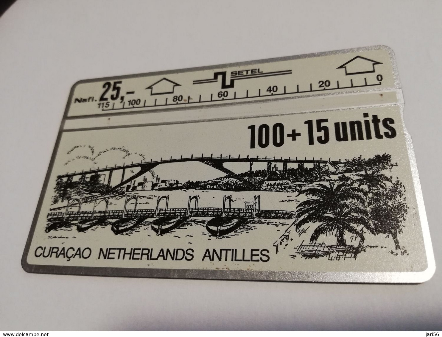 CURACAO NAF 25,- SETEL  L&G 100+ 15  UNITS    VERY FINE USE CURACAO SERIE 404A      ** 4089** - Antilles (Neérlandaises)