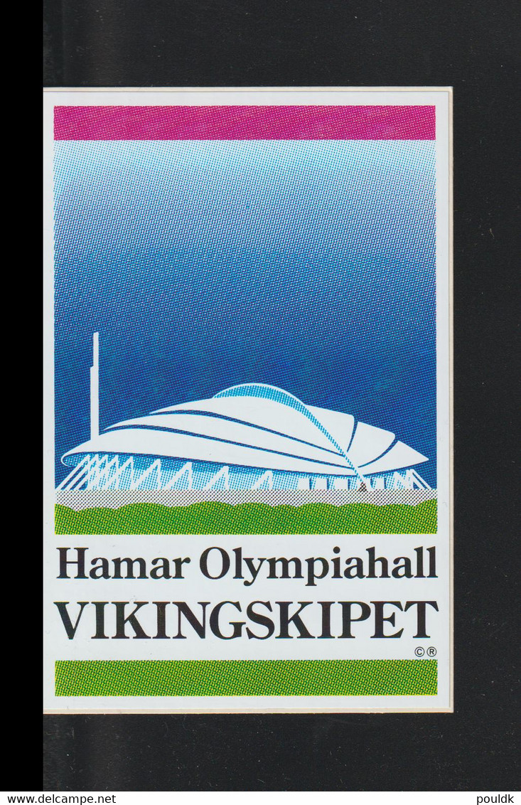 Norway Label 1994 Lillehammer Olympic Games - Hamar Olympiahall Vikingskipet (G119-44) - Invierno 1994: Lillehammer