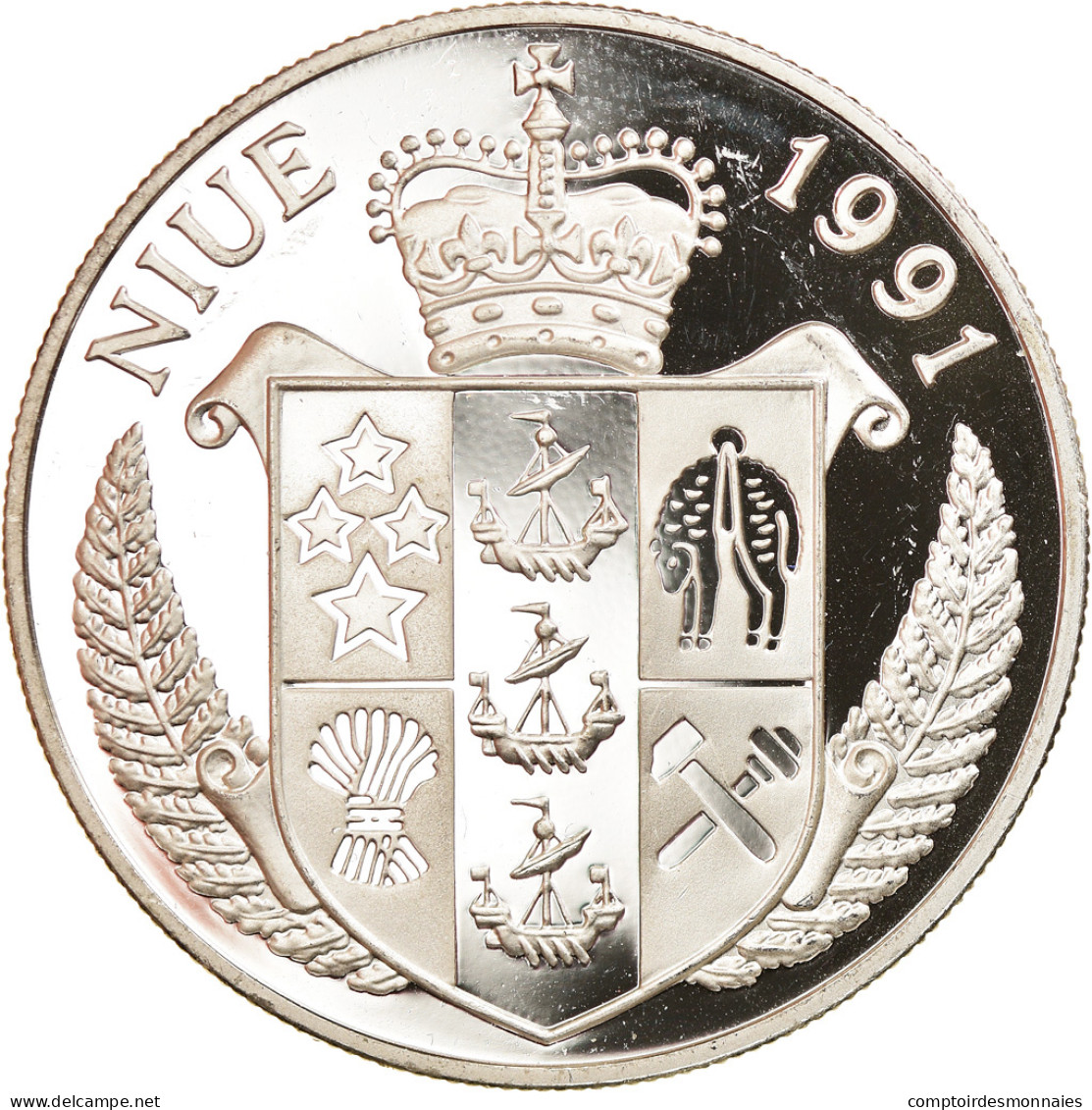 Monnaie, Niue, Elizabeth II, 10 Dollars, 1991, Proof, SPL+, Argent, KM:59 - Niue