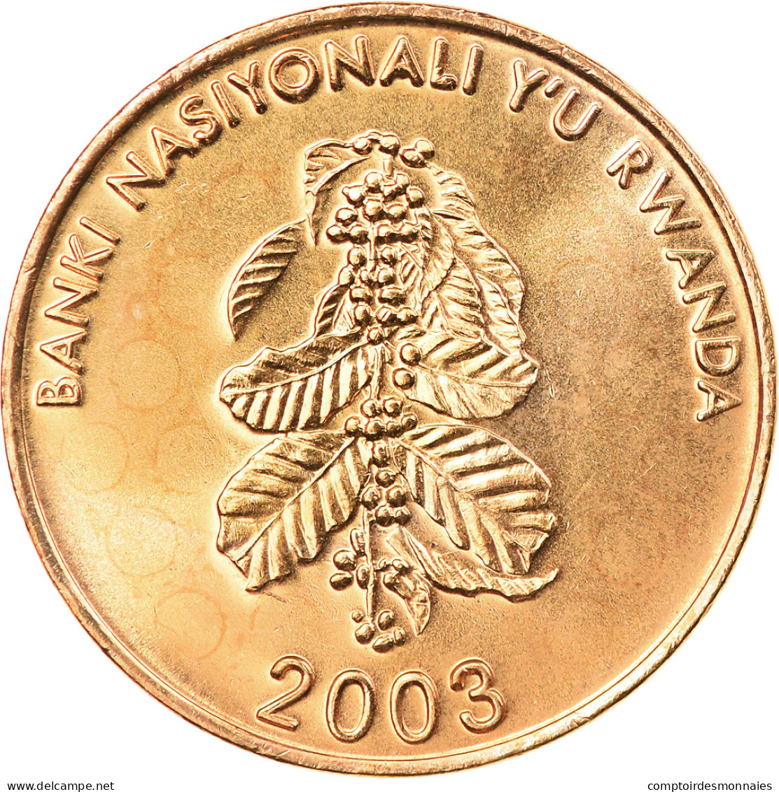 Monnaie, Rwanda, 5 Francs, 2003, SPL, Brass Plated Steel, KM:23 - Rwanda