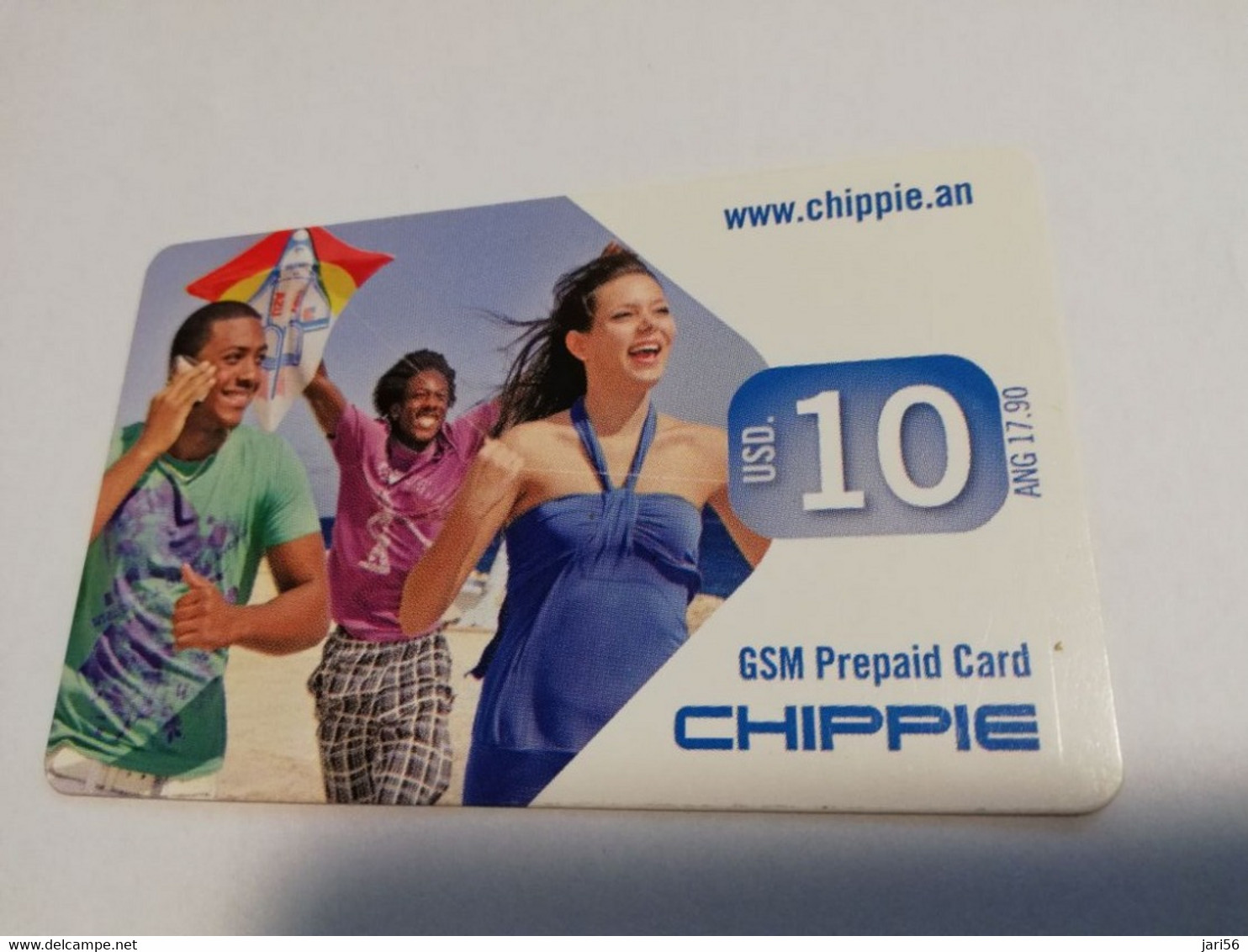 CURACOA  DUTCH $10,- CHIPPIE/GSM PREPAID    FINE  USED      ** 4097** - Antillen (Nederlands)