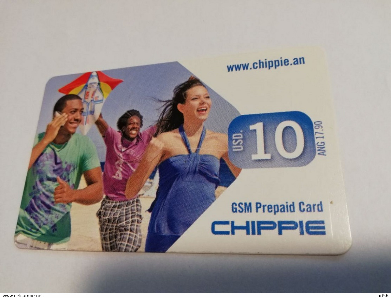 CURACOA  DUTCH $10,- CHIPPIE/GSM PREPAID    FINE  USED      ** 4097** - Antille (Olandesi)