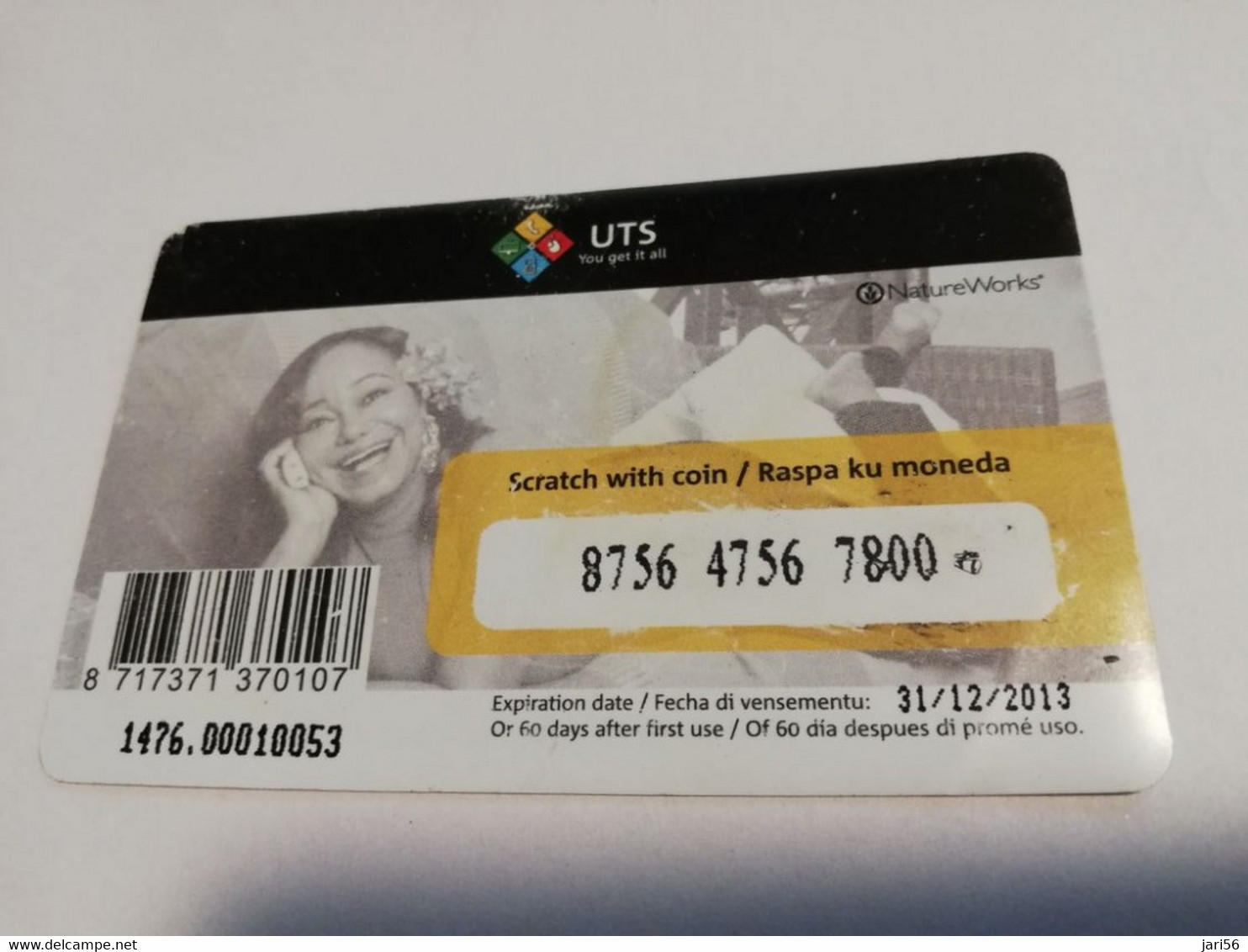 CURACOA  DUTCH  ANG 5,00 PREPAID    LADY ON COUCH ON THE PHONE FINE  USED      ** 4098** - Antillas (Nerlandesas)