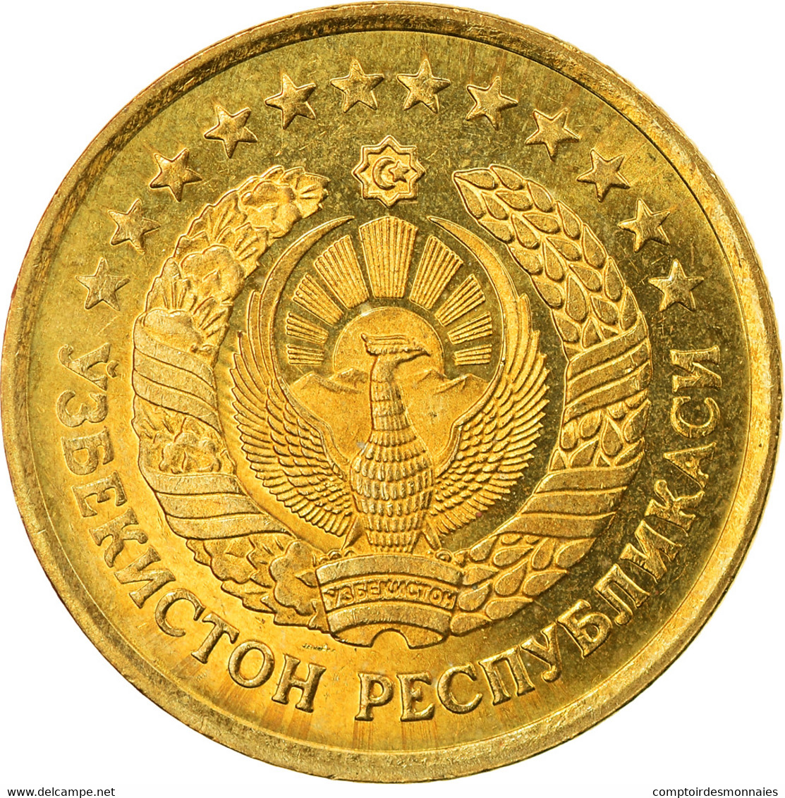 Monnaie, Uzbekistan, 3 Tiyin, 1994, TTB+, Brass Plated Steel, KM:2.2 - Uzbenisktán