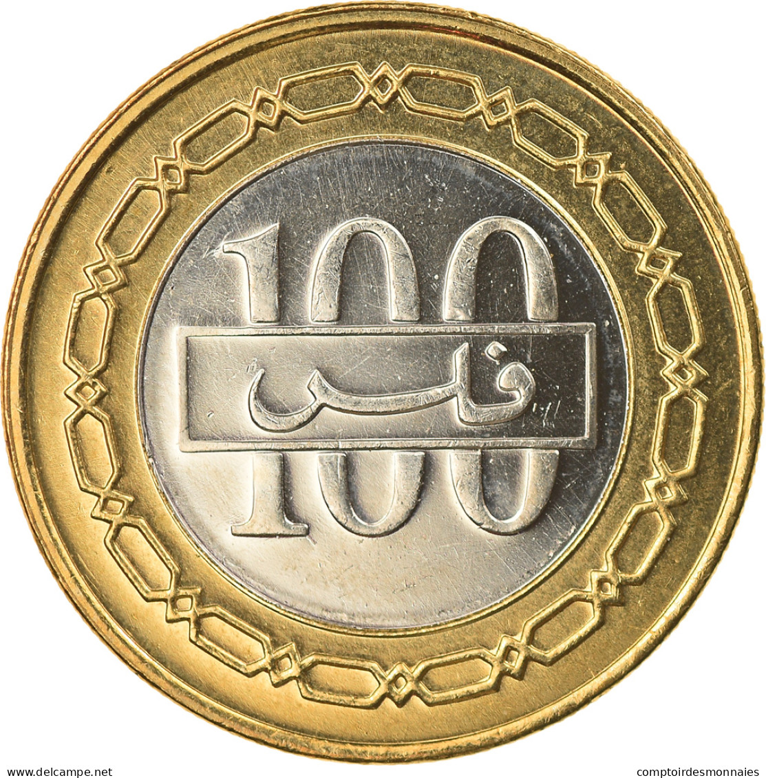 Monnaie, Bahrain, Hamed Bin Isa, 100 Fils, 2008/AH1429, SPL, Bi-Metallic, KM:26 - Bahreïn