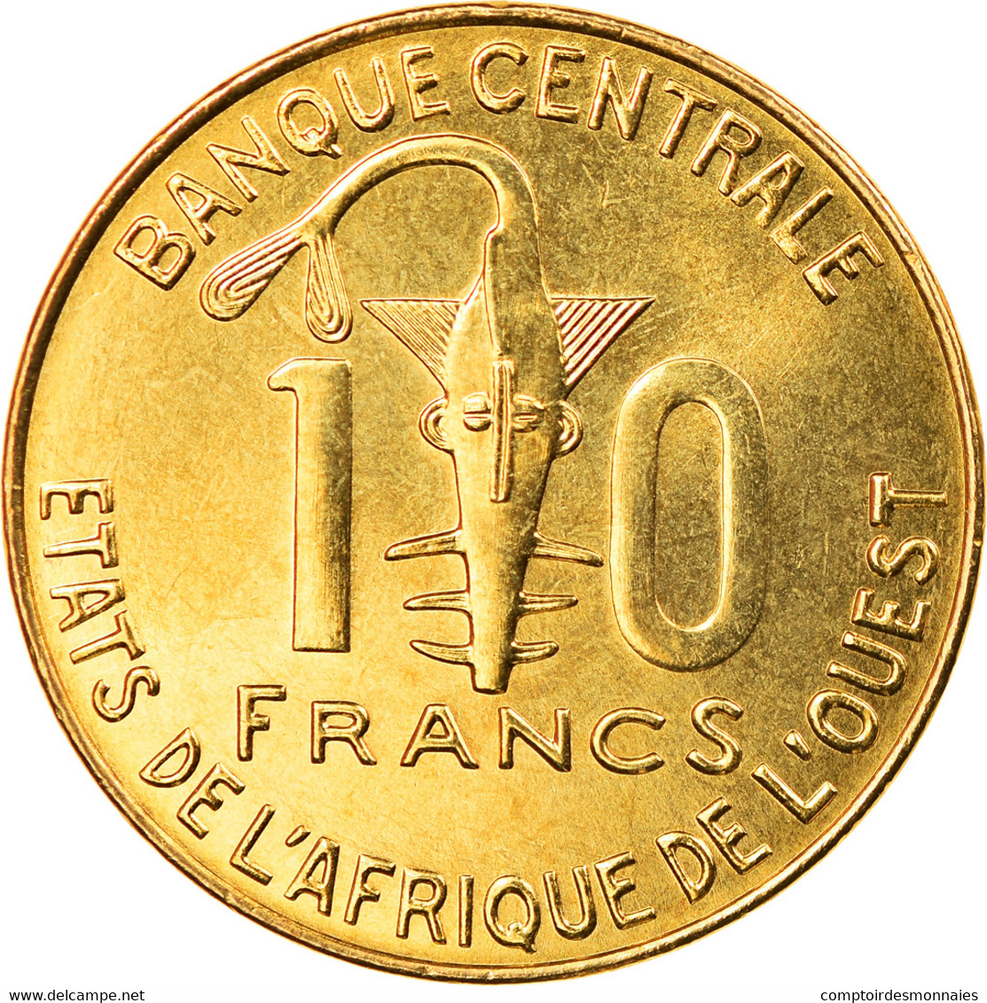 Monnaie, West African States, 10 Francs, 2005, SPL, Aluminum-Bronze, KM:10 - Costa D'Avorio