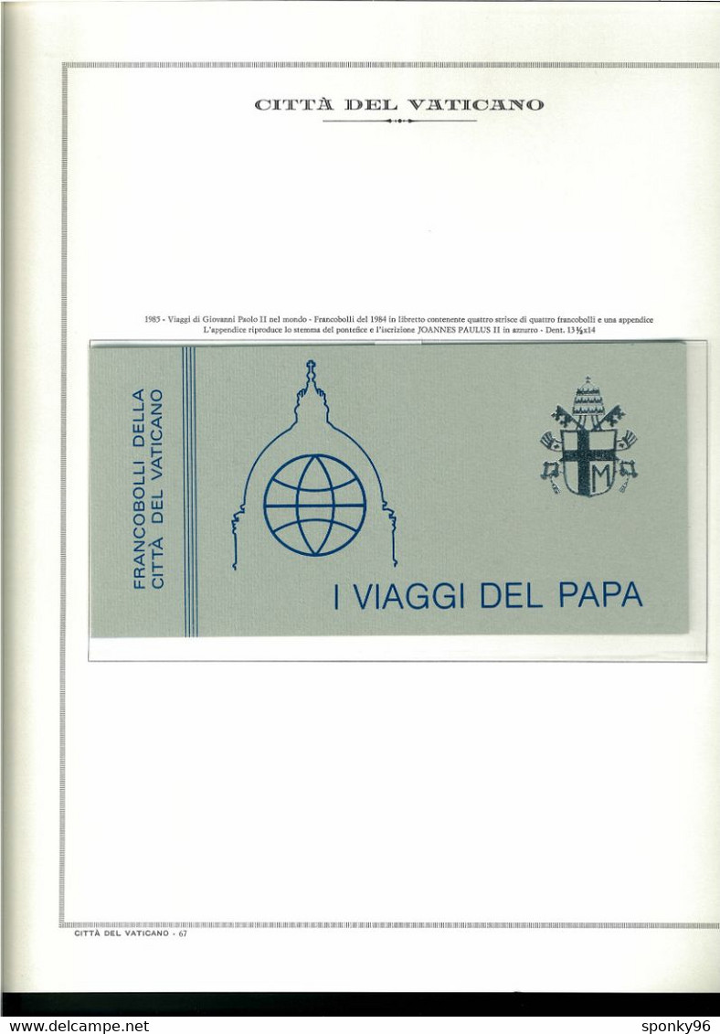 FATTI UN REGALO - FRANCOBOLLI CITTA' DEL VATICANO PERIODO DAL 1978 AL 1991 MONTATI SU FOGLI MARINI KING IN OMAGGIO