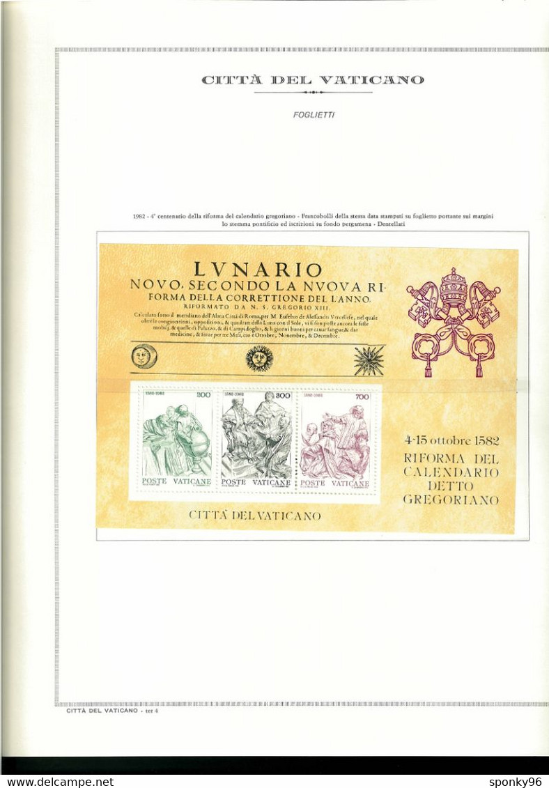 FATTI UN REGALO - FRANCOBOLLI CITTA' DEL VATICANO PERIODO DAL 1978 AL 1991 MONTATI SU FOGLI MARINI KING IN OMAGGIO