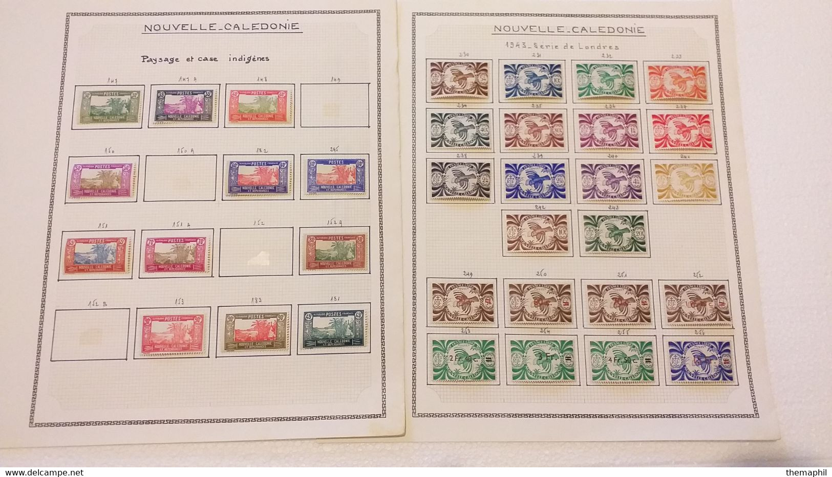 Lot N° TH 1209 ANC. Colonies Francaise... Collection Neufs X Et Obl Sur Page D'albums - Collezioni (in Album)