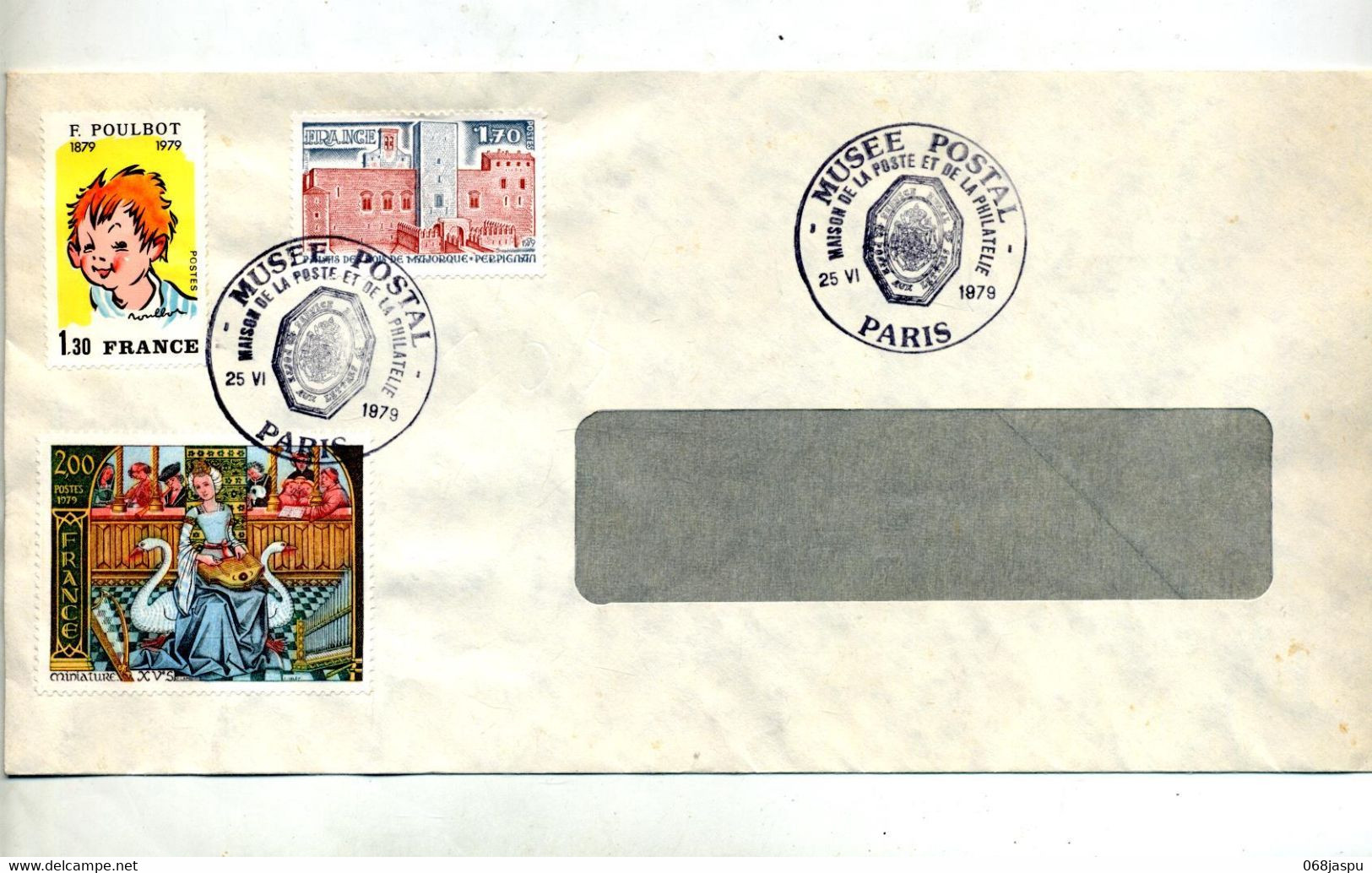 Lettre Cachet Paris Musee Postal 1979  Sur Miniature Poulbot - Gedenkstempels