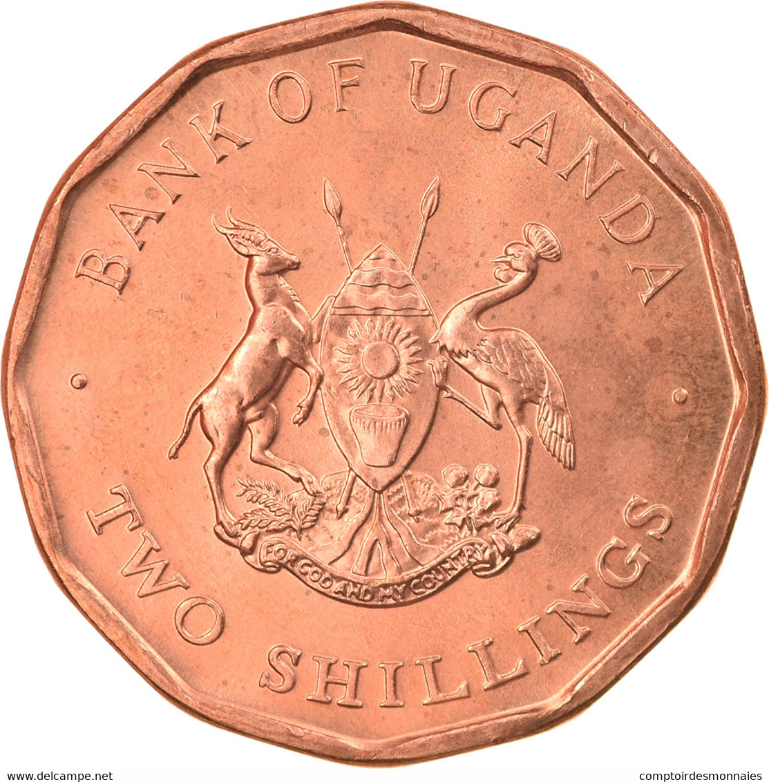 Monnaie, Uganda, 2 Shillings, 1987, SPL, Copper Plated Steel, KM:28 - Uganda
