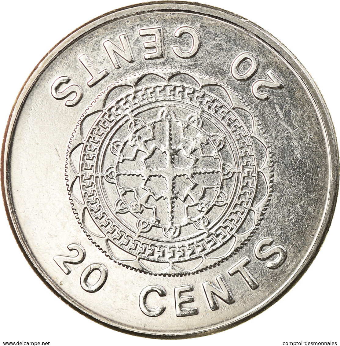 Monnaie, Îles Salomon, Elizabeth II, 20 Cents, 2005, TTB+, Nickel Plated Steel - Salomonen
