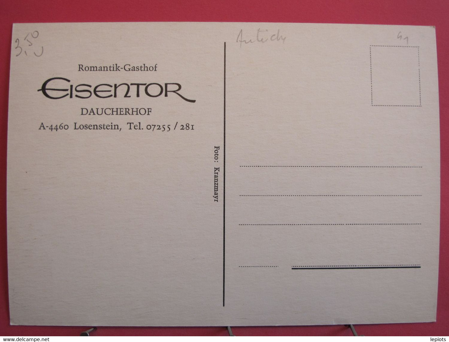 Visuel Très Peu Courant - Autriche - Losenstein - Romantik Gasthof Eisentor Daucherhof - Excellent état - R/verso - Steyr