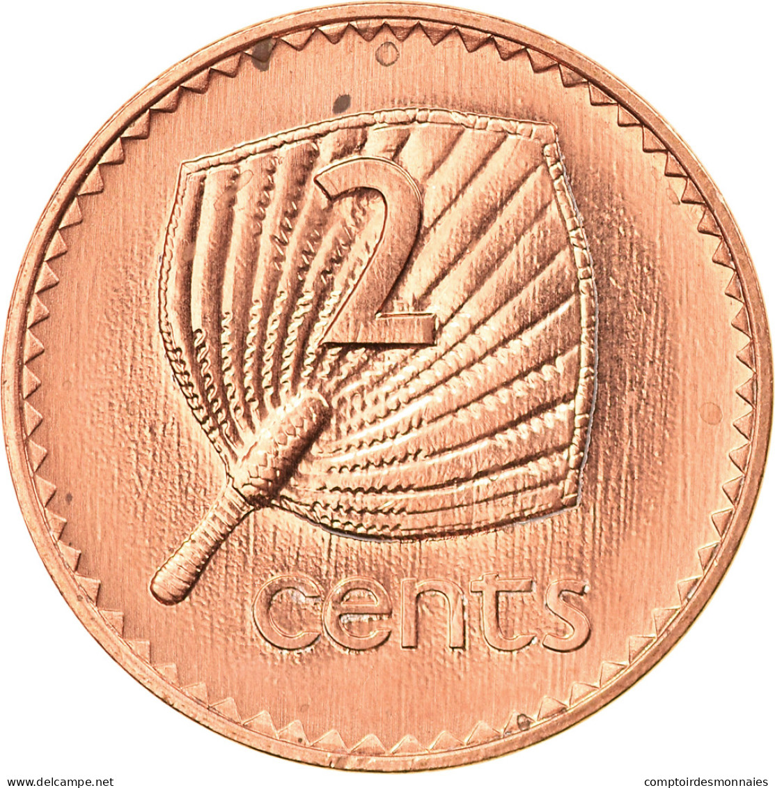 Monnaie, Fiji, Elizabeth II, 2 Cents, 2001, TTB+, Copper Plated Zinc, KM:50a - Fidschi