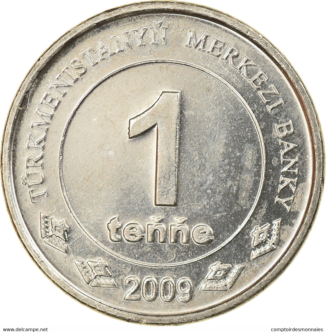 Monnaie, Turkmanistan, Tenge, 2009, SPL, Nickel Plated Steel, KM:95 - Turkmenistán