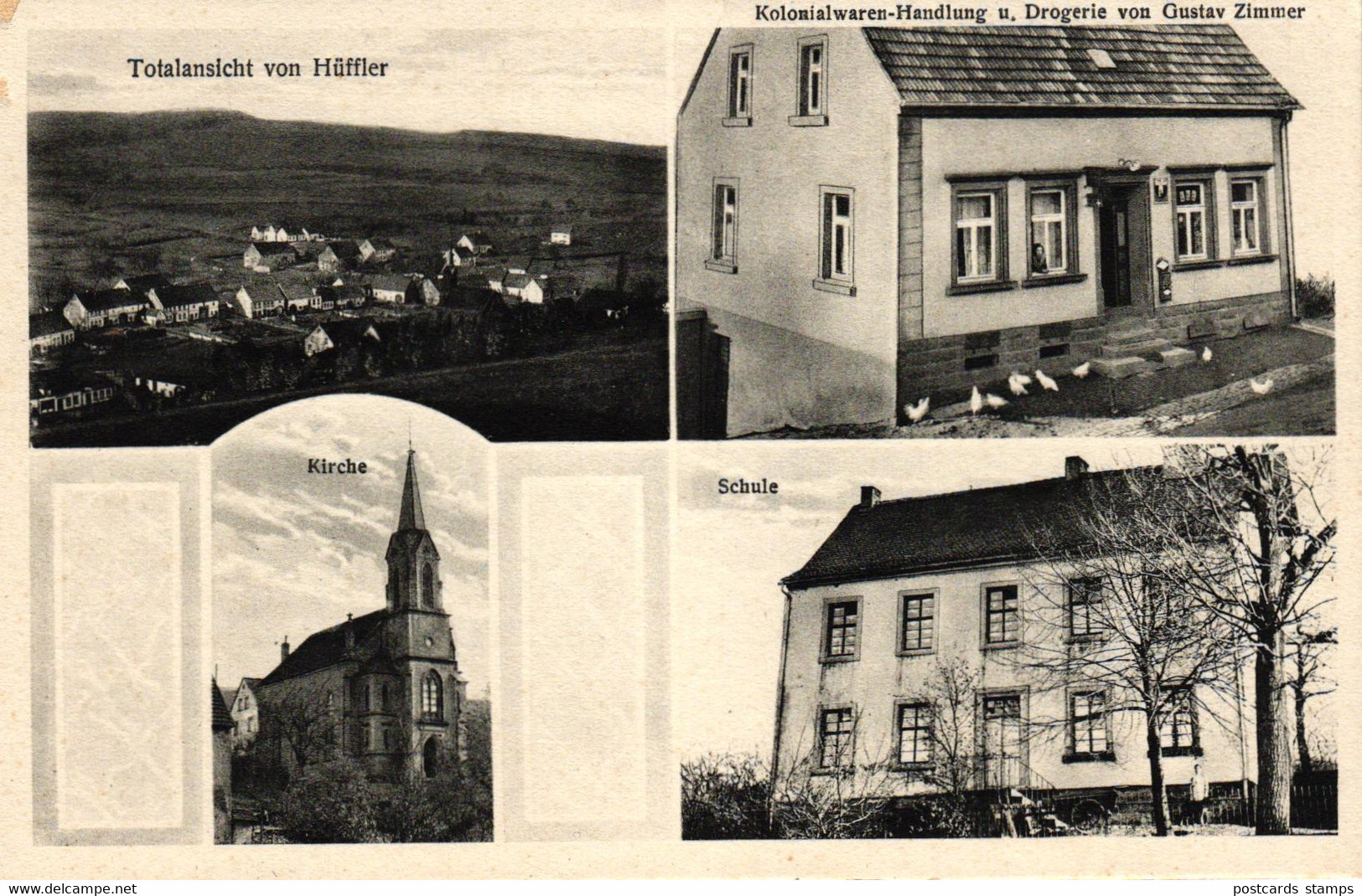 Hüffler / Pfalz, Landkr. Kusel, Mit Kolonialwarenhandlung U. Drogerie V. Gustav Zimmer - Kusel