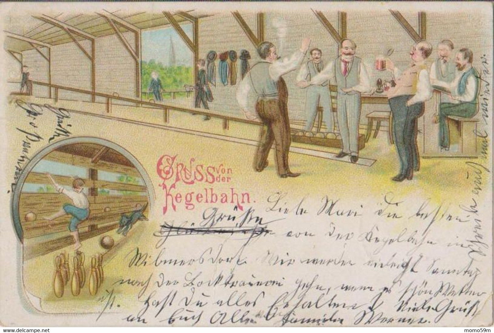 CPA 1899. Gruss Von Der Kegelbahn - Bowling