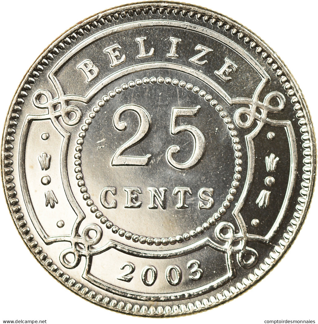 Monnaie, Belize, 25 Cents, 2003, Franklin Mint, FDC, Copper-nickel, KM:36 - Belize