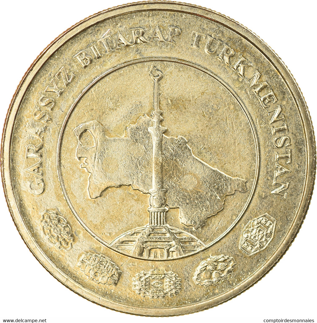 Monnaie, Turkmanistan, 50 Tenge, 2009, TTB, Laiton, KM:100 - Turkmenistan