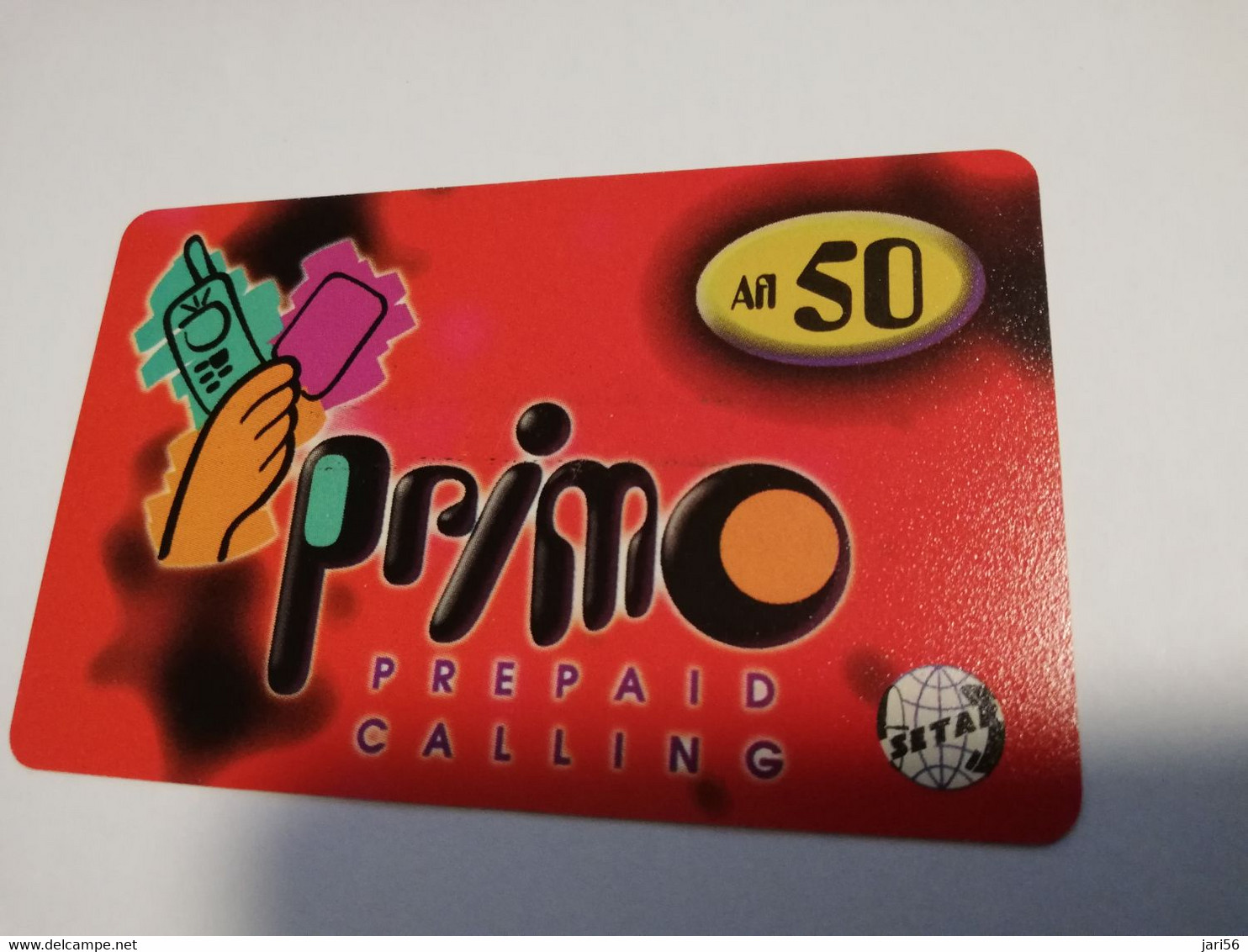 ARUBA PREPAID CARD SETAR/GSM PRIMO AFL 50,-     Fine Used Card  **4128** - Aruba