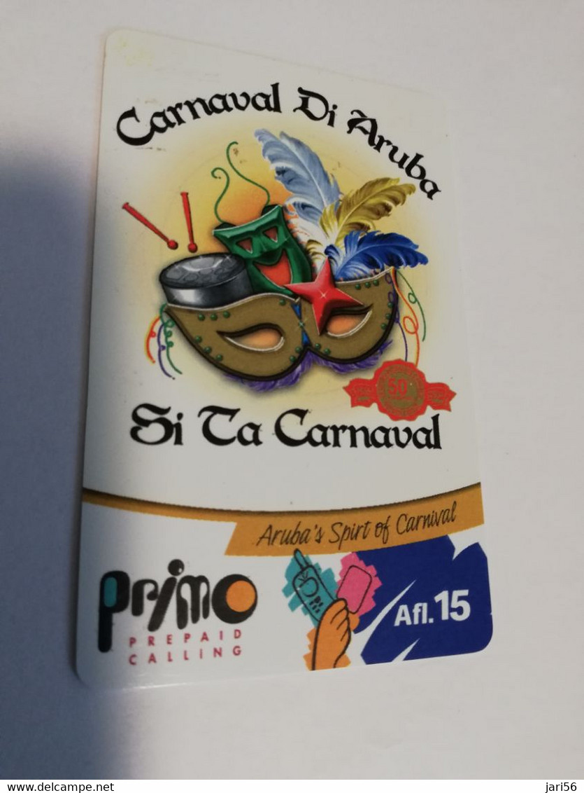 ARUBA PREPAID CARD SETAR/GSM PRIMO AFL 15,-     Fine Used Card  **4136** - Aruba
