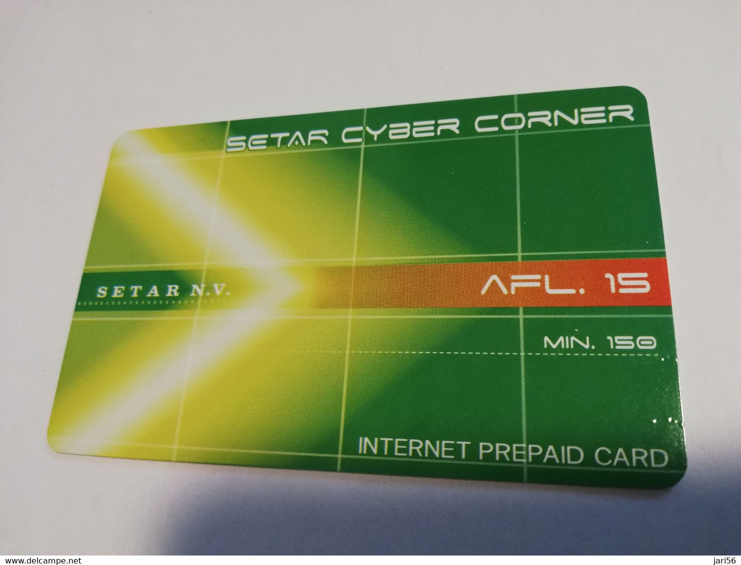 ARUBA PREPAID CARD SETAR/ CYBER AFL 15,-     Fine Used Card  **4138** - Aruba