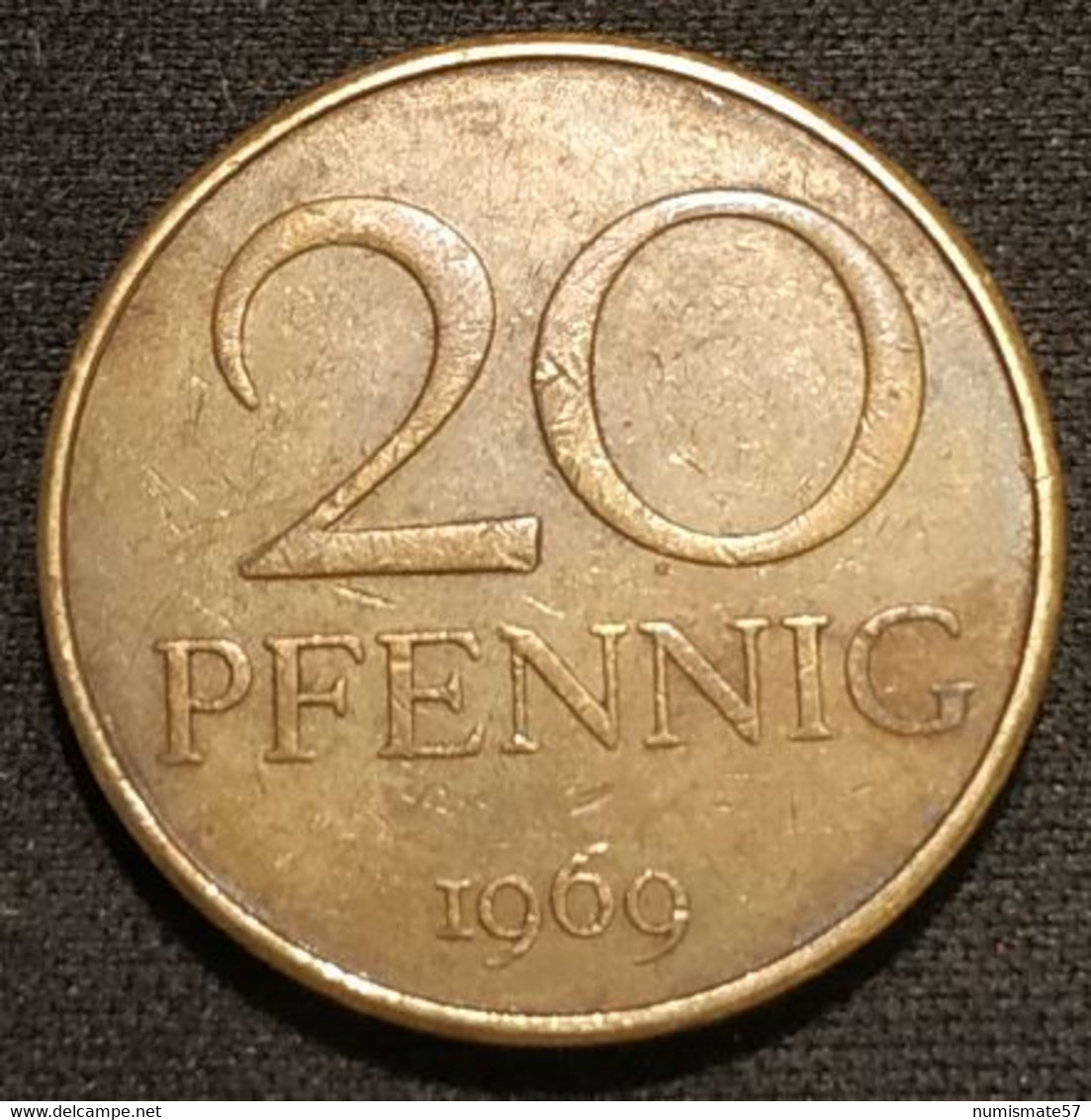 ALLEMAGNE - GERMANY - RDA - 20 PFENNIG 1969 - KM 11 - 10 Pfennig