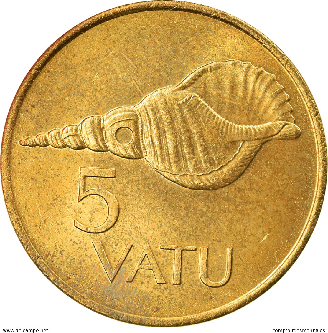 Monnaie, Vanuatu, 5 Vatu, 1999, British Royal Mint, TTB+, Nickel-brass, KM:5 - Vanuatu