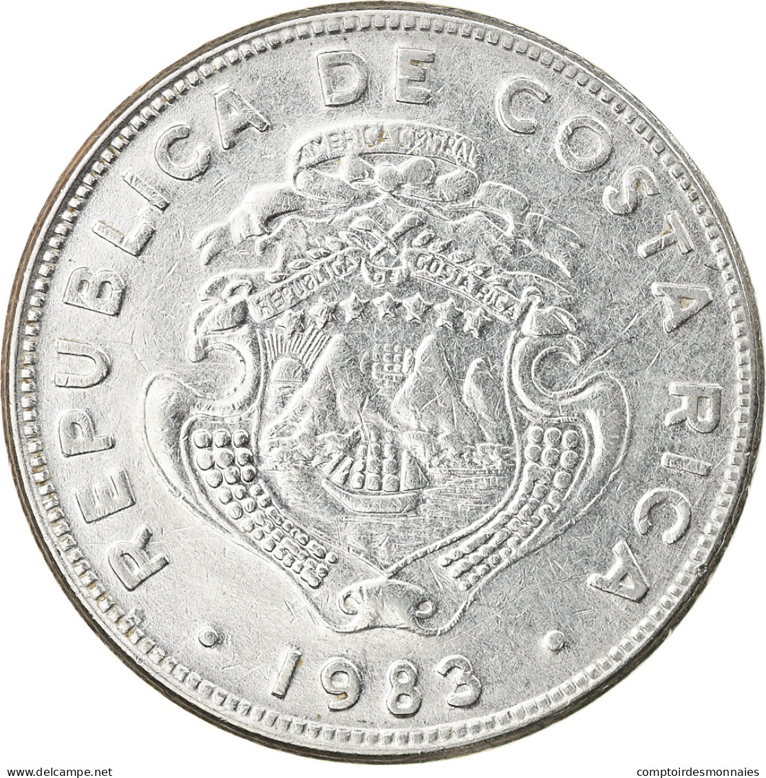 Monnaie, Costa Rica, 2 Colones, 1983, TTB+, Stainless Steel, KM:211.1 - Costa Rica
