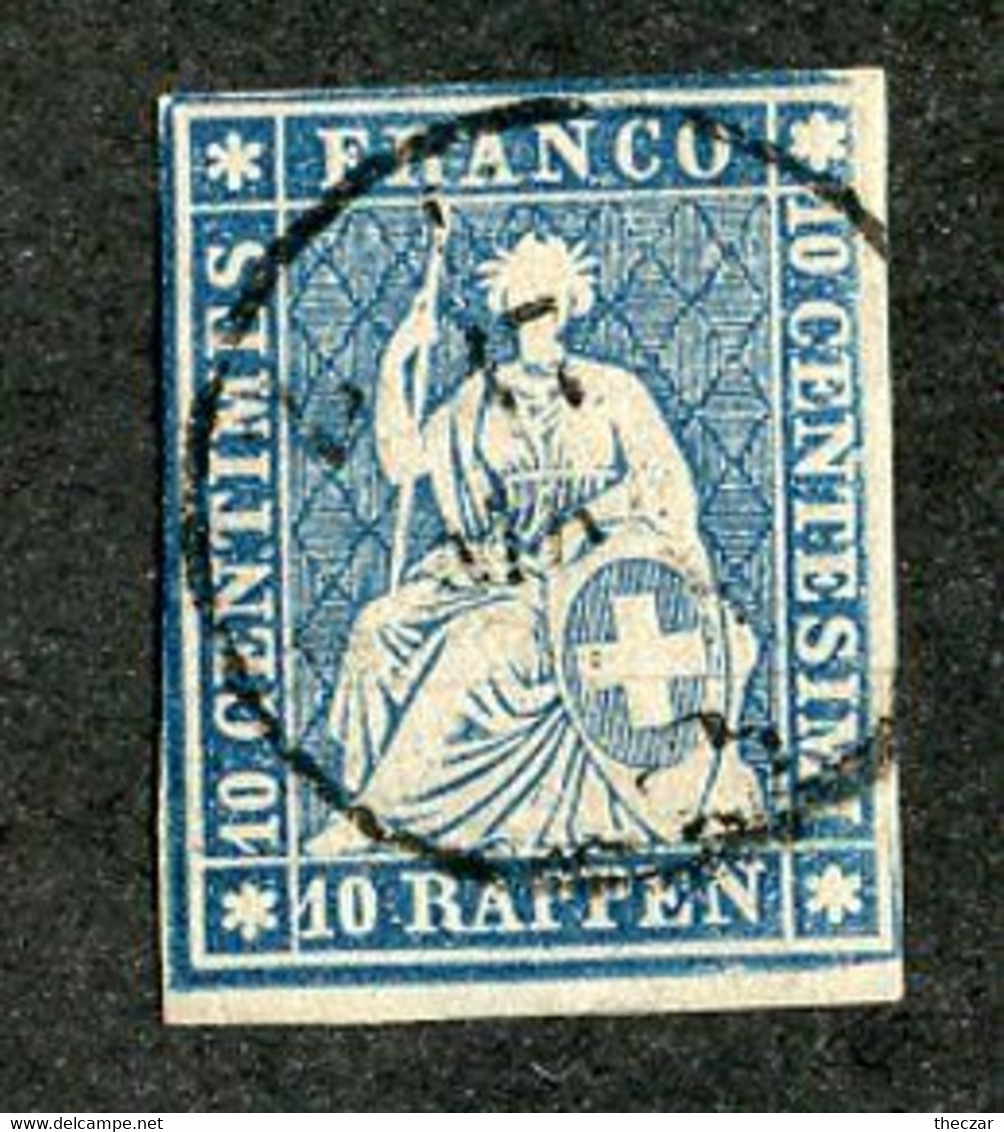 W 15219  Swiss 1855  Mi.# 14 Ayo O Offers Welcome! - Otros & Sin Clasificación