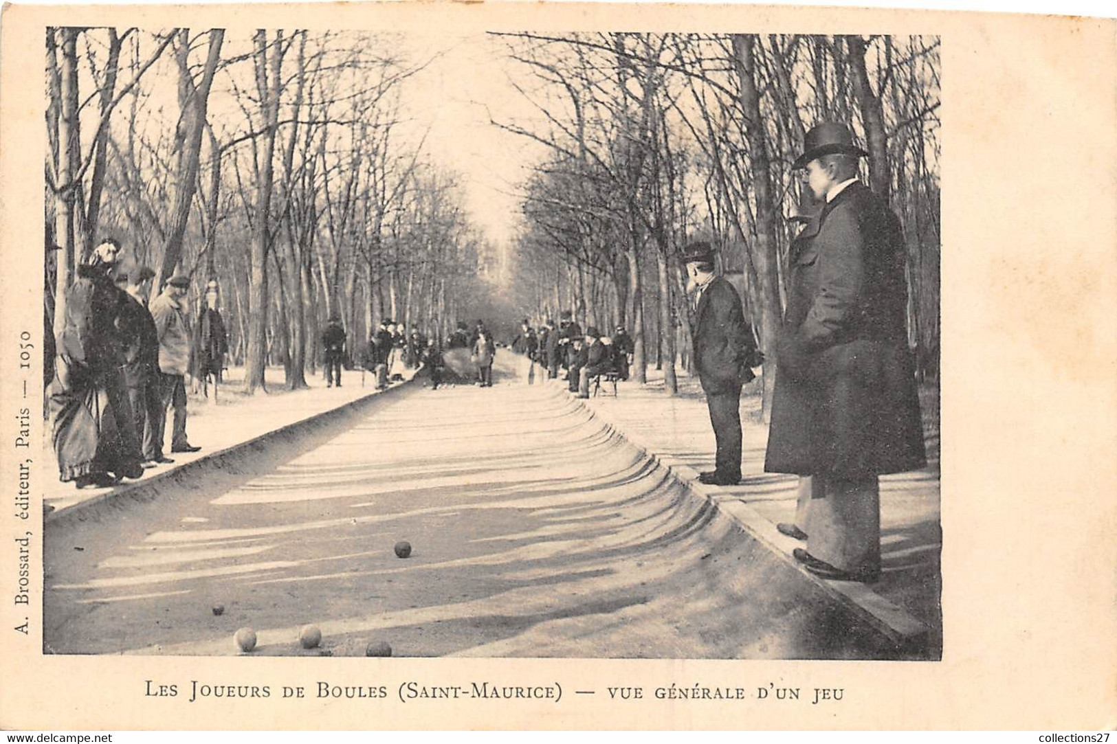 94-SAINT-MAURICE-LES JOUEURS DE BOULES , VUE GENERALE D'UN JEU - Saint Maurice