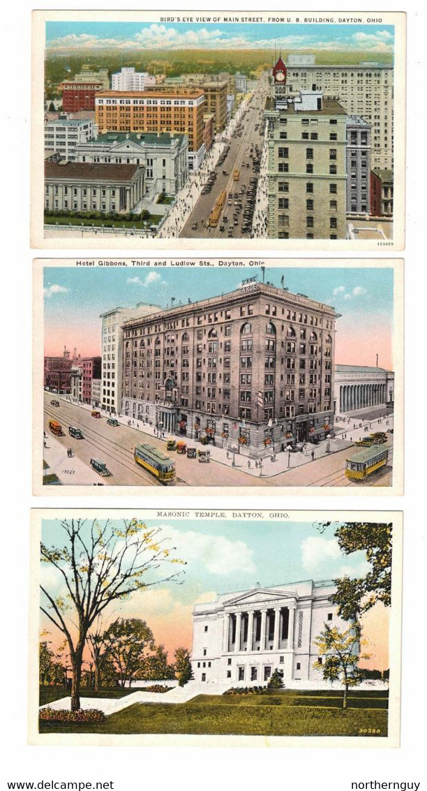 2 Different DAYTON, Ohio, USA, Old WB Postcard - Dayton