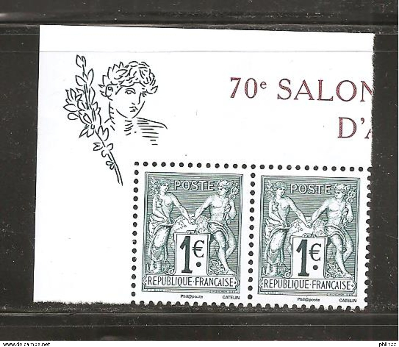 France, P5094, 5094/5095, Paire, Neuf **, TTB, 140 Ans Du Type Sage 1876, 70e Anniversaire Du Salon - Unused Stamps
