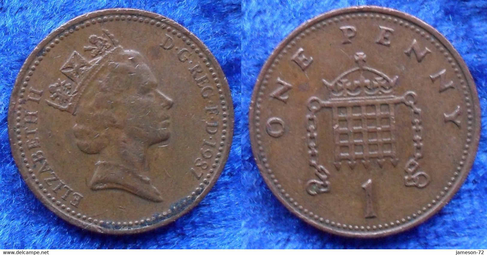 UK - 1 Penny 1987 KM#935 Elizabeth II Decimal Coinage (1971) - Edelweiss Coins - Other & Unclassified