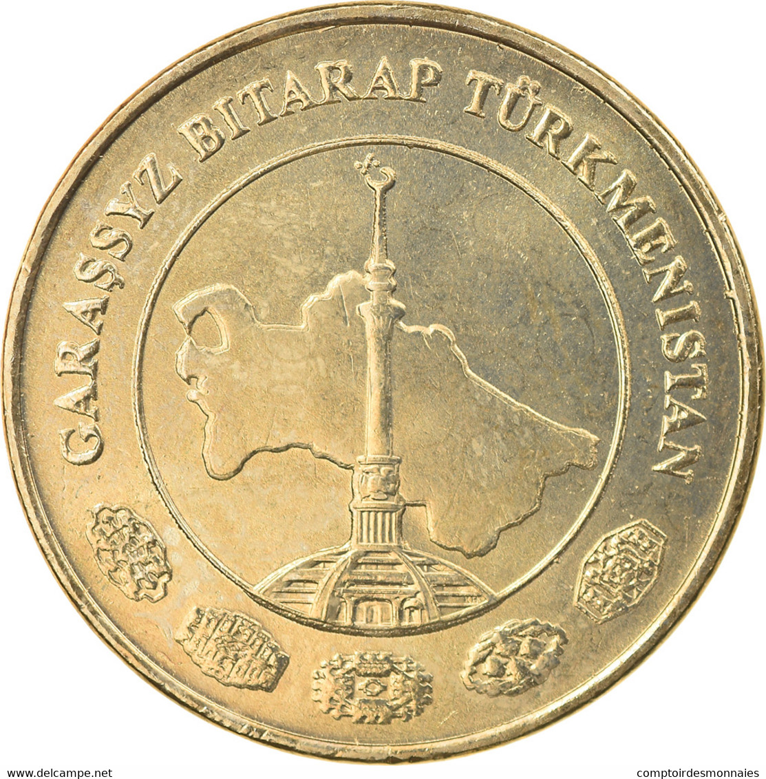 Monnaie, Turkmanistan, 20 Tenge, 2009, TTB, Laiton, KM:99 - Turkménistan