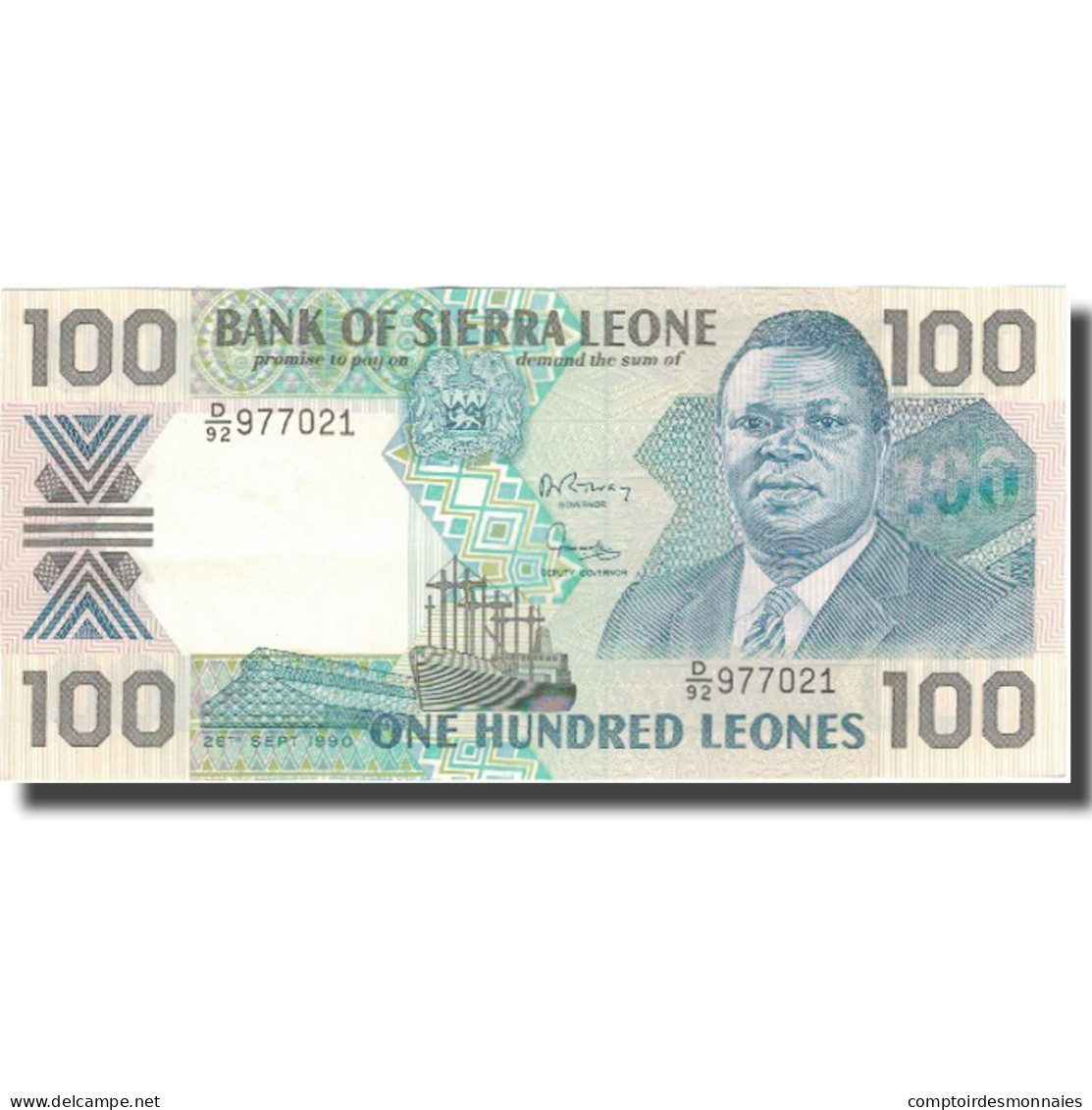 Billet, Sierra Leone, 100 Leones, 1990, 1990-09-26, KM:18c, SPL - Sierra Leone