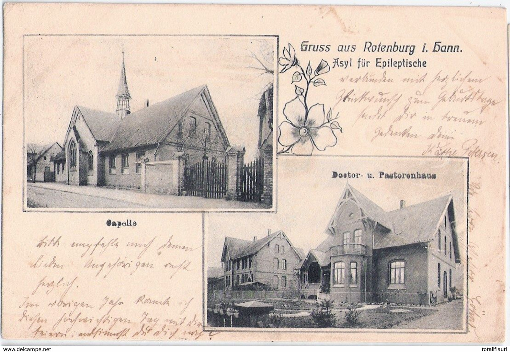 Rotenburg In Hannover Niedersachsen Asyl Für Epilepsie Kranke Doctor Und Pastorenhaus Kapelle Jugendstil 10.3.1905 Gelau - Rotenburg (Wuemme)