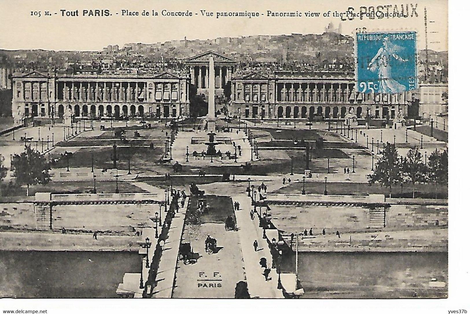 PARIS - Place De La Concorde - Vue Panoramique - Cartas Panorámicas