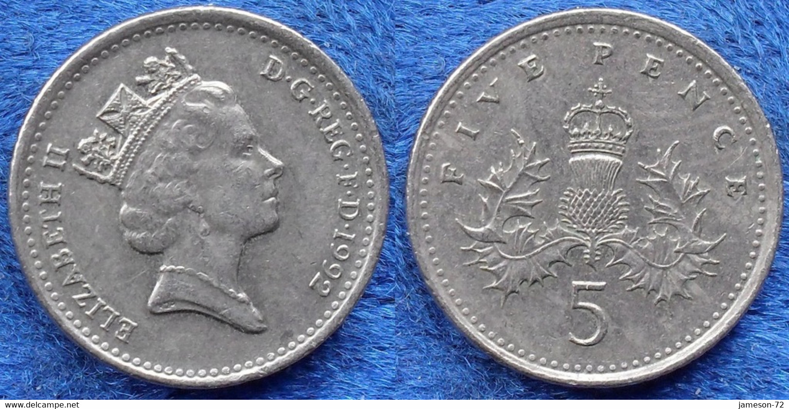 UK - 5 Pence 1992 KM#937b Elizabeth II Decimal Coinage (1971) - Edelweiss Coins - Other & Unclassified