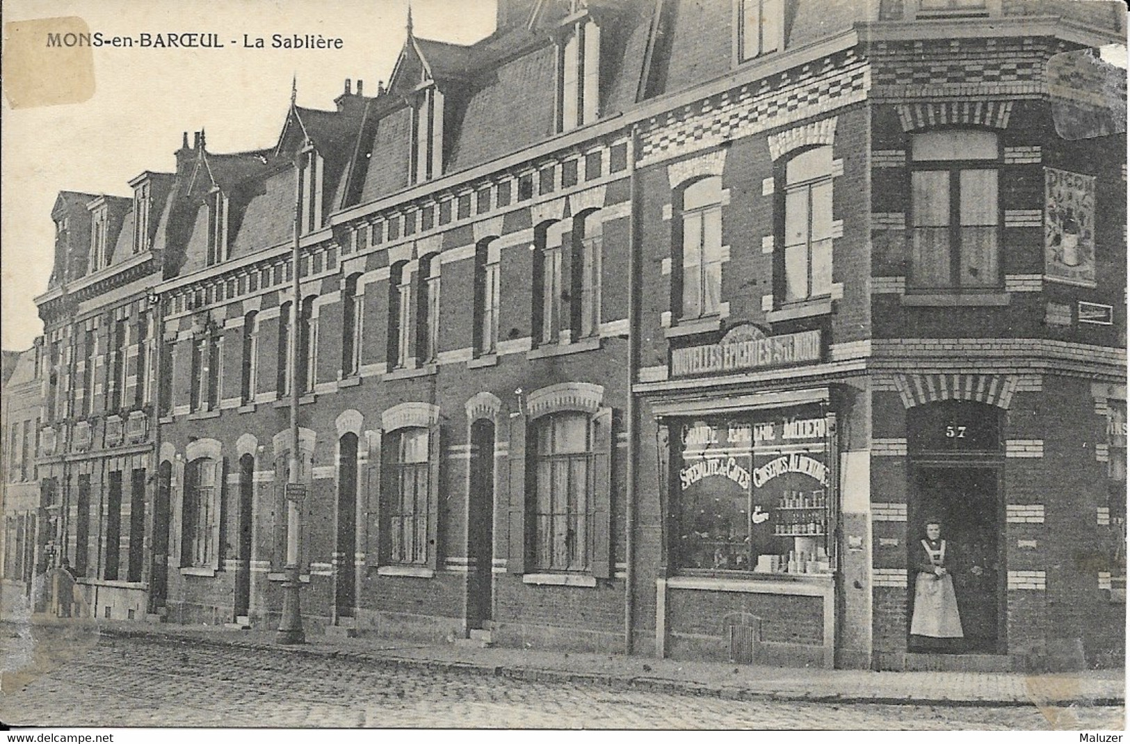 CARTE POSTALE MONS-EN-BAROEUL - LA SABLIÈRE - NOUVELLES ÉPICERIES DU NORD - Andere & Zonder Classificatie