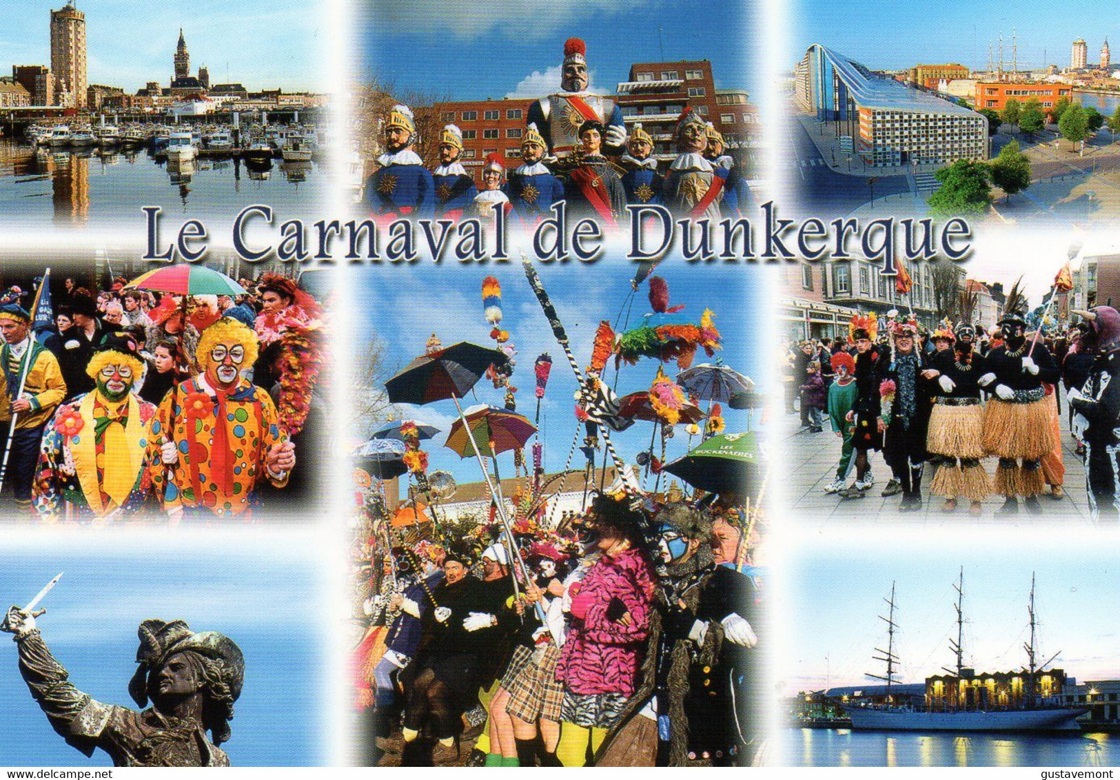 CPM Dunkerque 8 Vues - Carnaval Tour Du Reuze Jean Bart Université Voilier Duchesse Anne NEUVE - Dunkerque