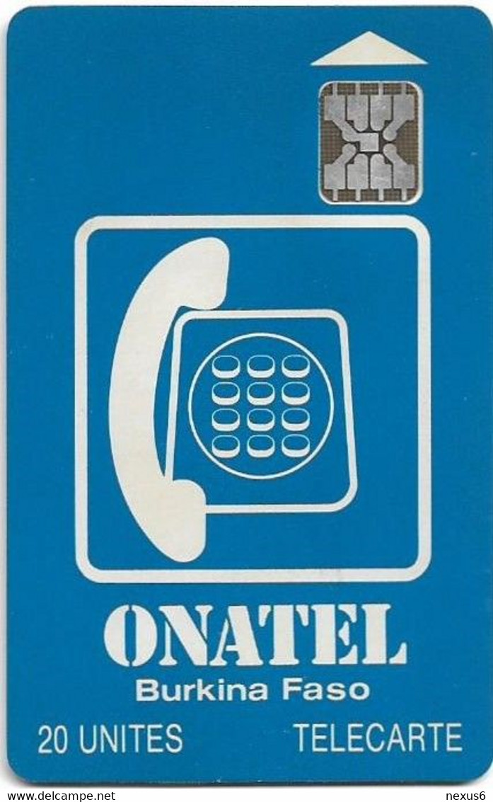Burkina Faso - Onatel - Logo Blue, SC5 AFNOR, Cn. C49100926 White At Right, Matt Finish, 1994, 20Units, Used - Burkina Faso