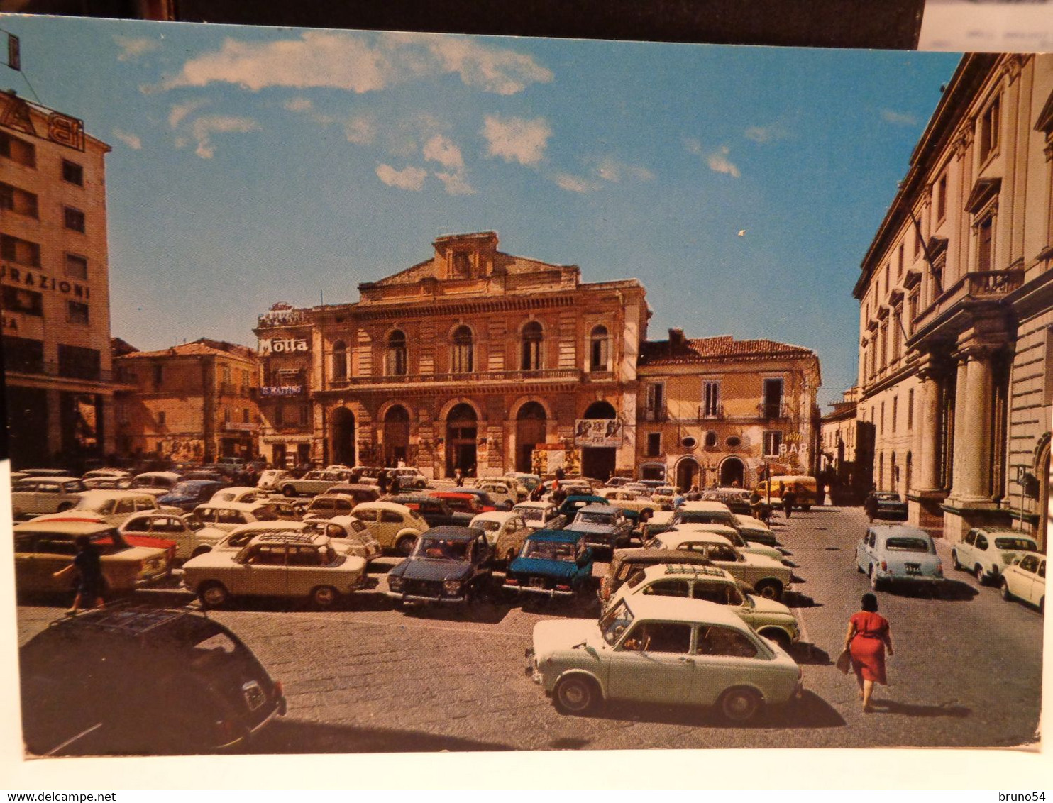 Cartolina Potenza Piazza Mario Pagano  1972 Auto Fiat 850, Etc - Potenza
